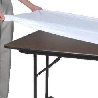8ft x 30in KWIK Elastic Table Covers (White) 8ft x 30in KWIK Elastic Table Covers (White)
