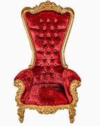RED & GOLD SWEDE SINGLE THRONE CHAIR RED & GOLD SWEDE SINGLE THRONE CHAIR