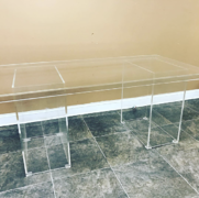 CLEAR ACRYLIC TABLE 6FT CLEAR ACRYLIC TABLE 6FT