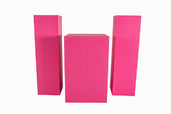 HOT PINK SQUARE PEDESTALS HOT PINK SQUARE PEDESTALS