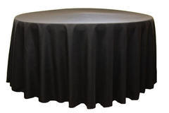Black round table covers Black round table covers