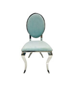 SILVER & BABY BLUE FANCY CHAIRS 