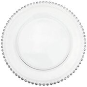 SILVER BEADED CHARGER PLATES 