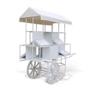 White Compartment Candy Cart