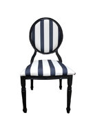 BLACK AND WHITE MARIE ANTOINETTE CHAIRS