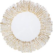 GOLD FLOWER BOMB CHARGER PLATES 
