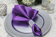 Purple satin napkin Purple satin napkin
