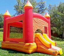 Lava Bounce House Combo with slide and basketball hoop (Dry) 