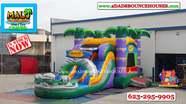 Maui Dual Lane Dry Slide Combo with Hoop Maui Dual Lane Dry Slide Combo with Hoop