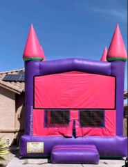 Pink & Purple Castle Bounce House