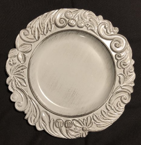 Weathered Grey Charger Plate Weathered Grey Charger Plate