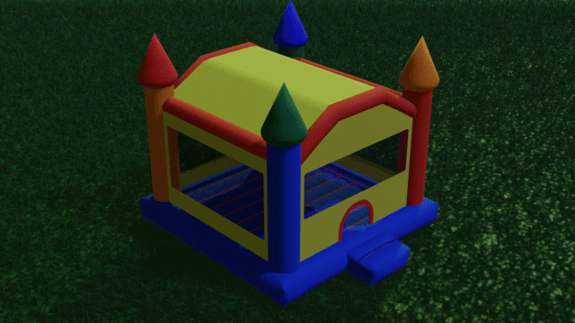 Bounce House 15x15 castle 3D model Gif