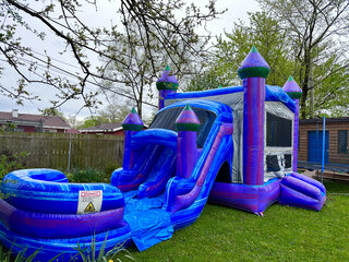 105 Royal Castle Module Inflatable Combo  (Dual Lanes wet and dry)