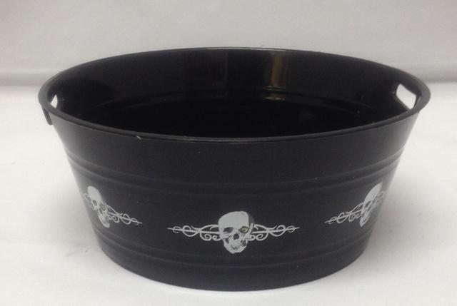 Large Plastic Bin with Skulls Large Plastic Bin with Skulls