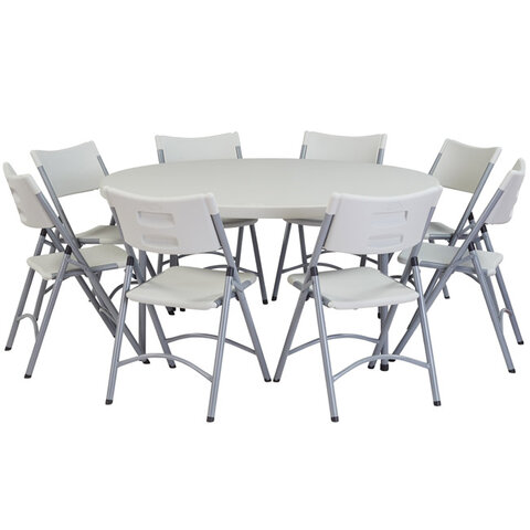 Round Table with 8 chairs 