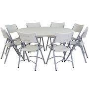 Round Table with 8 chairs 