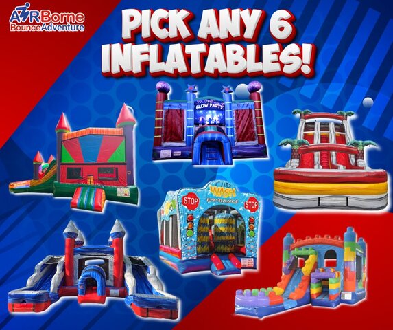 PICK ANY SIX INFLATABLE PACKAGE DEAL PICK ANY SIX INFLATABLE PACKAGE DEAL
