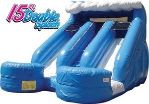 15 Foot Double Splash Slides