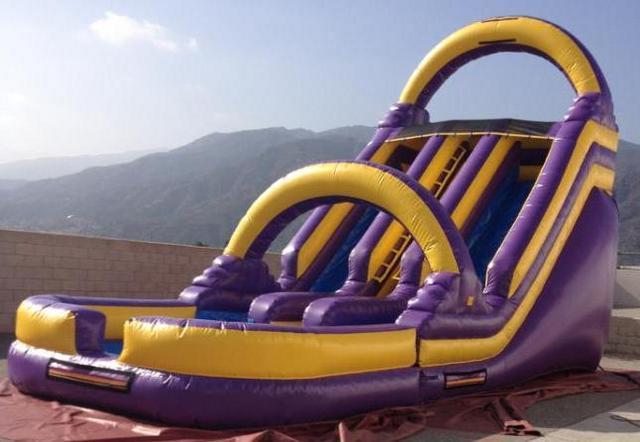 double the fun twin water slide