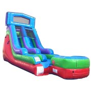 15' Retro Rainbow Inflatable Water Slide