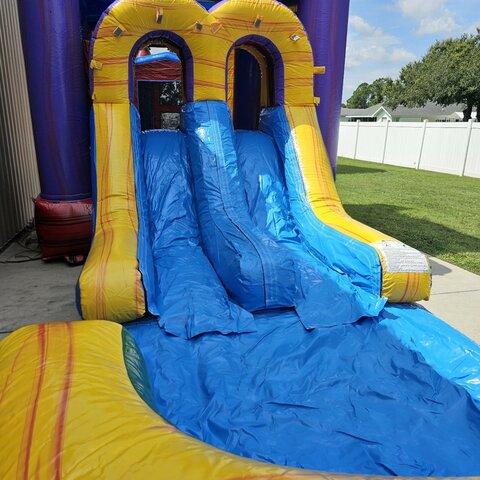 color craze bounce house splash landing
