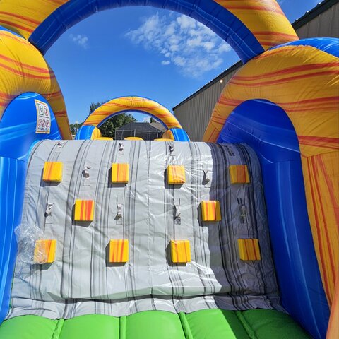 obstacle course climbing wall all bounce