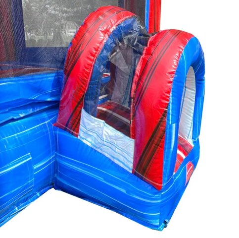 stars and stripes entrance bounce house