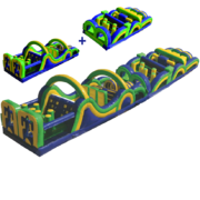 65' Wacky Obstacle Course Interactive Inflatable