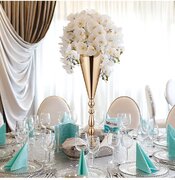 Gold flower centerpieces