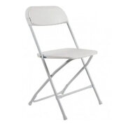 White folding chairs