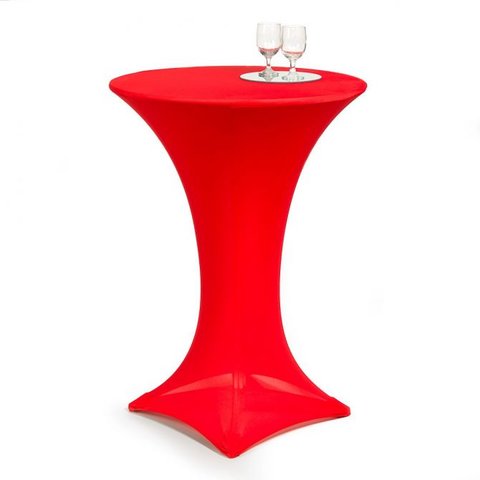 30 IN. ROUND STRETCH COCKTAIL TABLECLOTH RED