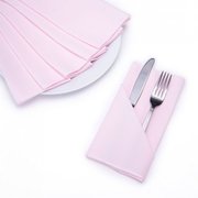 17 in. Polyester Napkins Pink