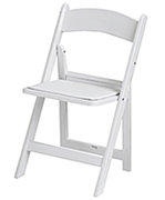 Resin Folding Wedding Chairs White