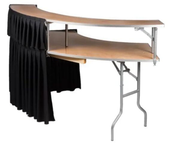 Serpentine Bar Top Buffet Riser Serpentine Bar Top Buffet Riser