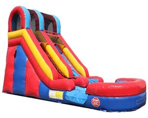 Red 15 Foot Tall Waterslide