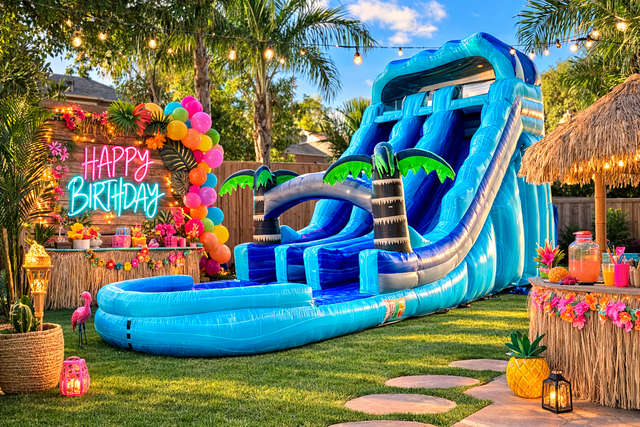 20’ Double Lane Aqua Rush Water Slide 20’ Double Lane Aqua Rush Water Slide