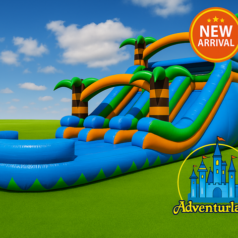 16ft Dual Lane Tropical Water Slide 16ft Dual Lane Tropical Water Slide
