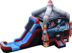 Space Combo with wet/dry slide & Inflated Splash Landing- New!