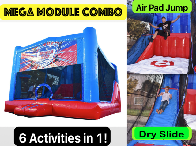 Mega Module Combo w/ Air Pad & Dry Slide- * REQUIRES 5-6 FEET WIDE ENTRY ACCESS DOOR*