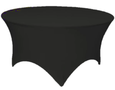 5FT Round Spandex Table Cover - Black