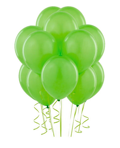 Lime Green Latex Balloons (w/Helium) Lime Green Latex Balloons (w/Helium)