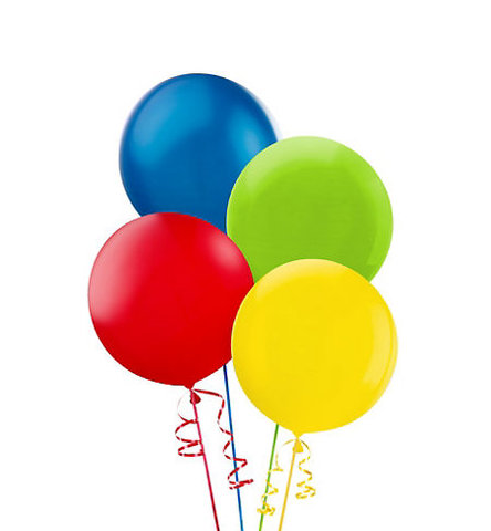 Primary Colors Latex Balloons (w/Helium) Primary Colors Latex Balloons (w/Helium)