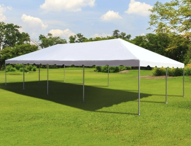 20x30 framed tent with 10' legs
