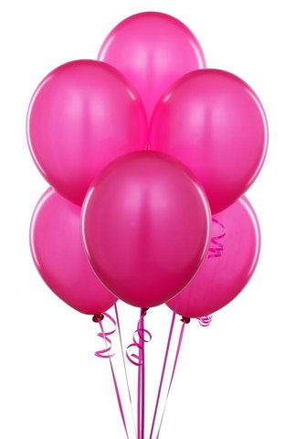 Hot Pink Latex Balloons (w/Helium) Hot Pink Latex Balloons (w/Helium)