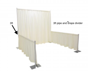 White 3ft Booth Divider