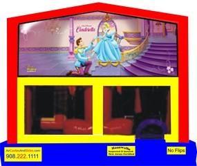 Themed Disney Cinderella 6in1 Inflatable Combo WITH SECRET TUNNEL 