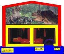Themed Jurassic Park Dinosaurs 6in1 Inflatable Combo WITH SECRET TUNNEL 