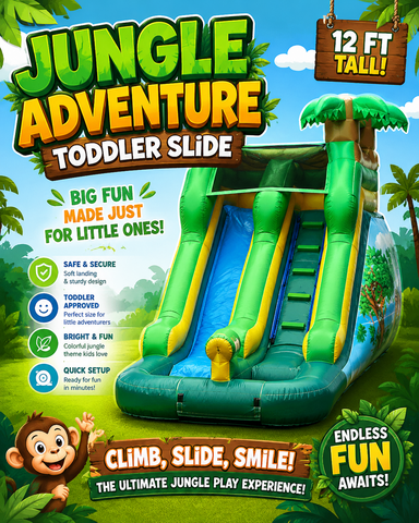 12 Ft Tropical Toddler Slide 12 Ft Tropical Toddler Slide