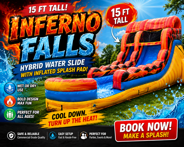 15 Ft Hybrid Fire Wave Slide 15 Ft Hybrid Fire Wave Slide