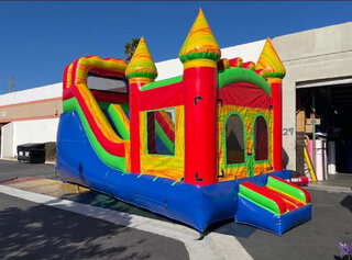 Tye Dye Bounce And Slide Castle